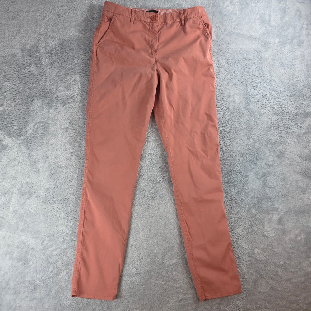 Caroll Paris Women 40 Salmon Pink Chino Pants Slim Fit Cotton Blend PI012-63U
